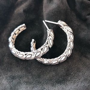 Authentic John Hardy Sterling Padi Hoop Earrings